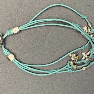 Fossil Multi-Strand Bracelet with Butterfly, Bird, Bee, and Flower Charms